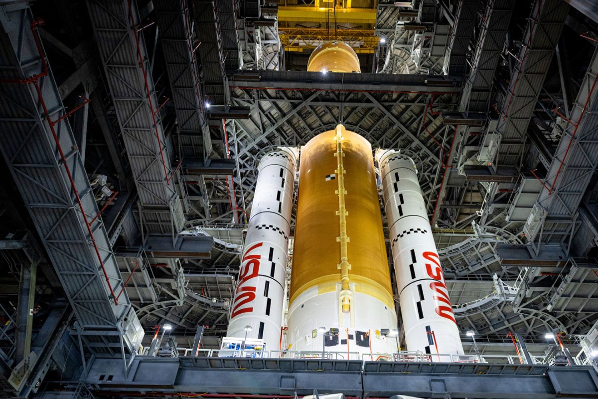 The Artemis II rocket looms over its dock at NASA's Kennedy Space Center in anticipation of a historic mission around the Moon. This venture had suffered delays in recent months, highlighting the scope undertaken by the space agency. "They were definitely overzealous in what they were trying to achieve in the first few Artemis launches," said Carlmont junior and aspiring engineer Brandon Shen.