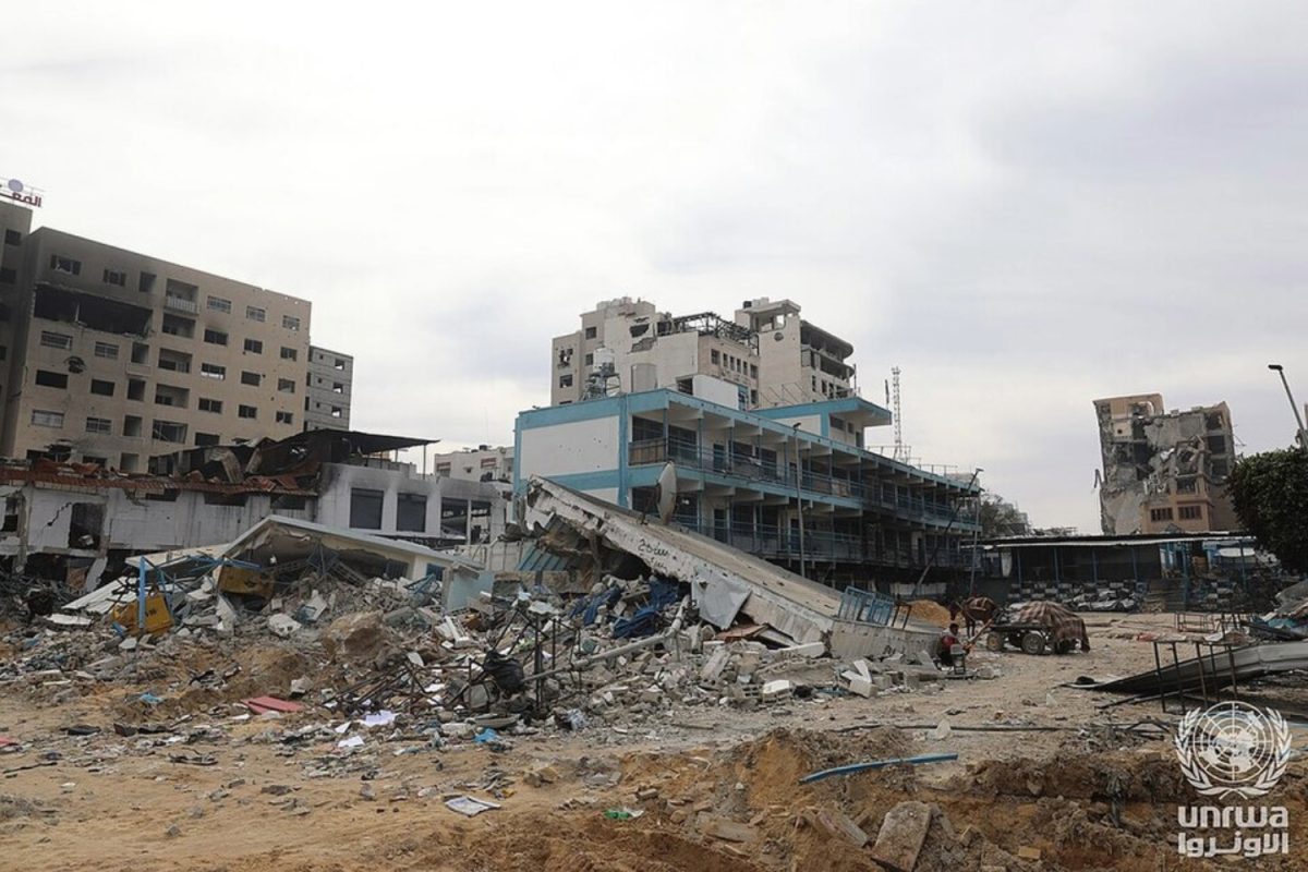 A school in the Gaza Strip has been destroyed. The image underscores educational disparities around the world. While some students are fortunate enough to have standing school building, others reckon with the loss of an educational center. 
