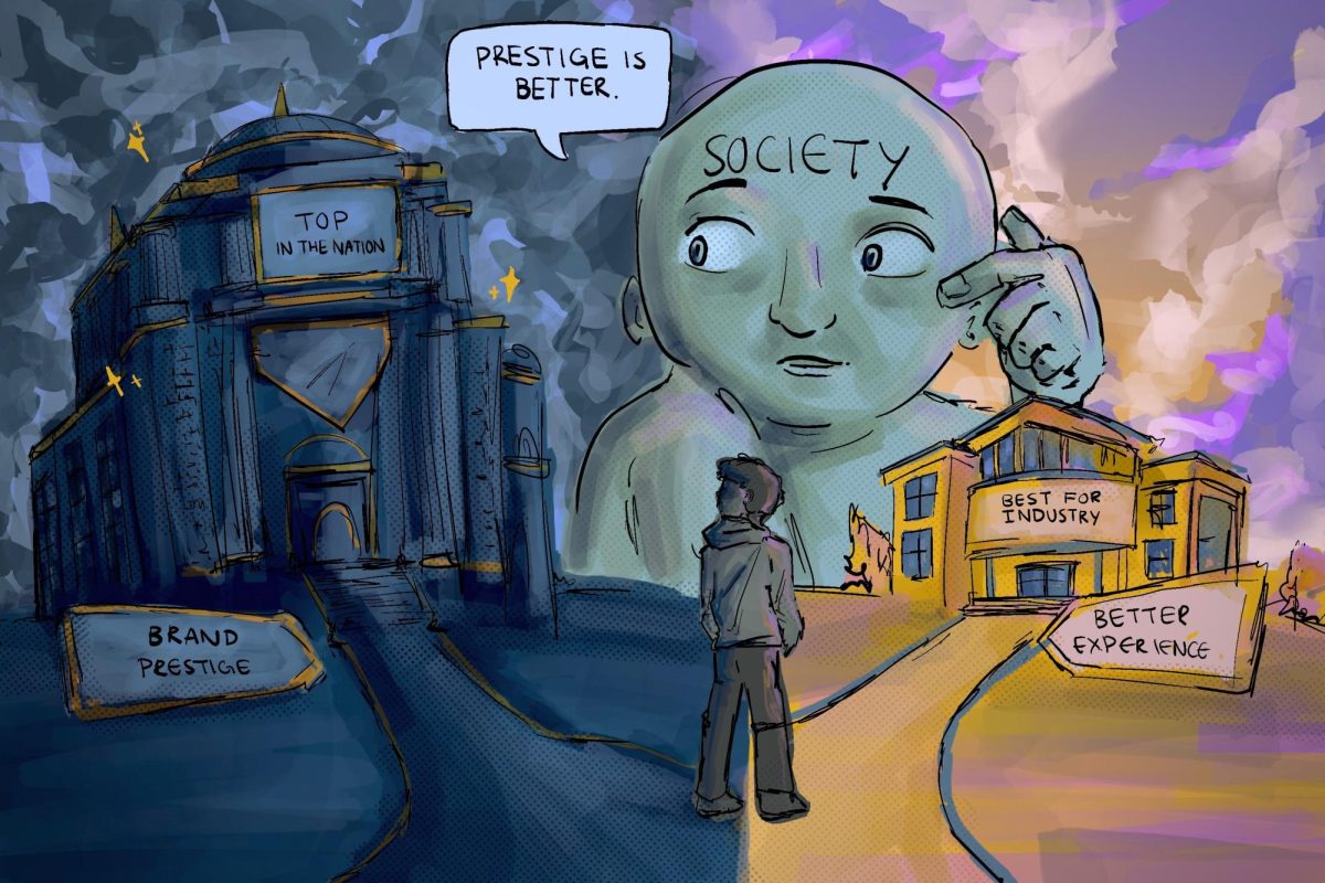 By overvaluing brand names, elite gatekeepers reduce human worth to a chain of corporate labels rather than actual capability. This systemic bias forces students into empty, high-status "busy work" while depriving them of the genuine responsibility found only in smaller or less glamorous roles.